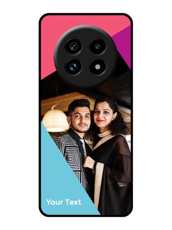 Custom Realme 14 Pro Lite 5G Custom Glass Phone Case - Stacked Triple Colour Design