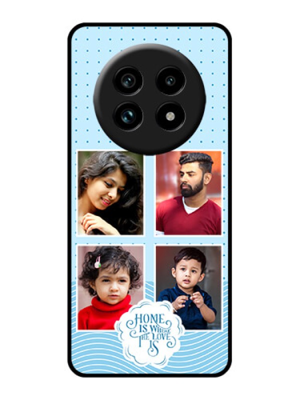 Custom Realme 14 Pro Lite 5G Custom Glass Phone Case - Cute Love Quote With 4 Pic Upload Design
