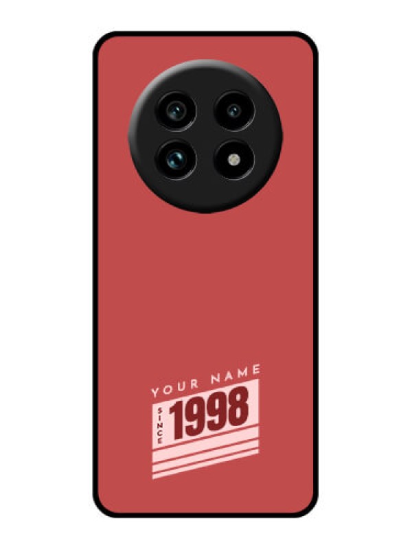 Custom Realme 14 Pro Lite 5G Custom Glass Phone Case - Red Custom Year Of Birth Design