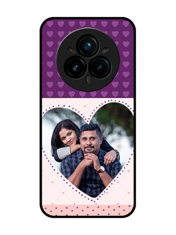 Custom Realme 14 Pro Plus 5G Custom Glass Phone CaseViolet Love Dots Design