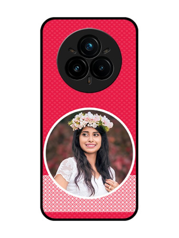 Custom Realme 14 Pro Plus 5G Custom Glass Phone CasePink Color Pattern Design