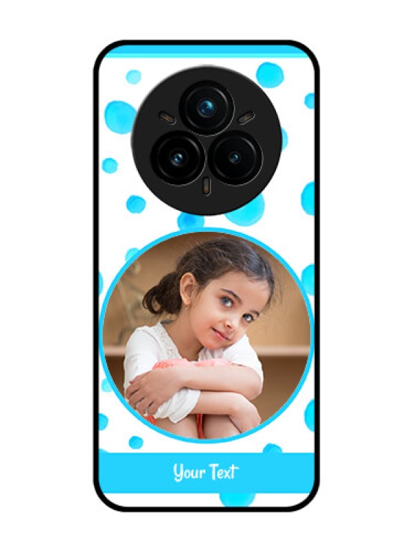 Custom Realme 14 Pro Plus 5G Custom Glass Phone CaseBlue Bubbles Pattern Design