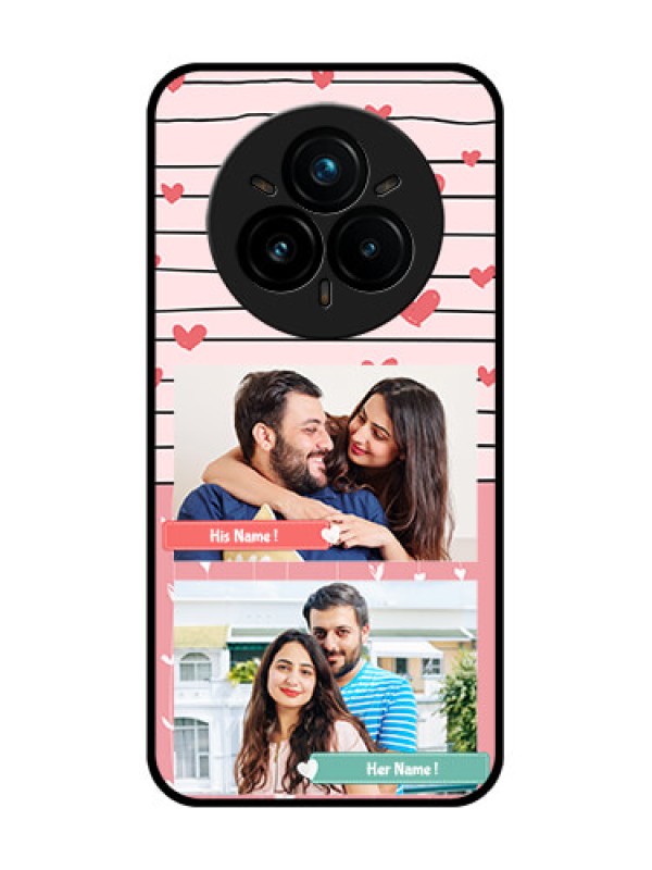 Custom Realme 14 Pro Plus 5G Custom Glass Phone CasePhoto With Heart Design