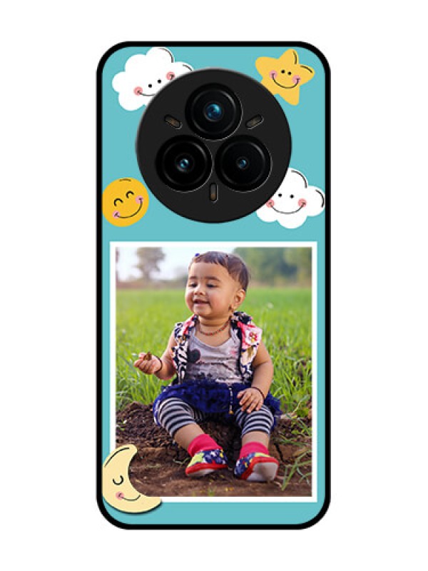 Custom Realme 14 Pro Plus 5G Custom Glass Phone CaseSmiley Kids Stars Design