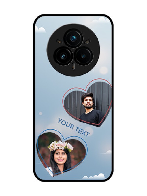 Custom Realme 14 Pro Plus 5G Custom Glass Phone CaseBlue Color Couple Design