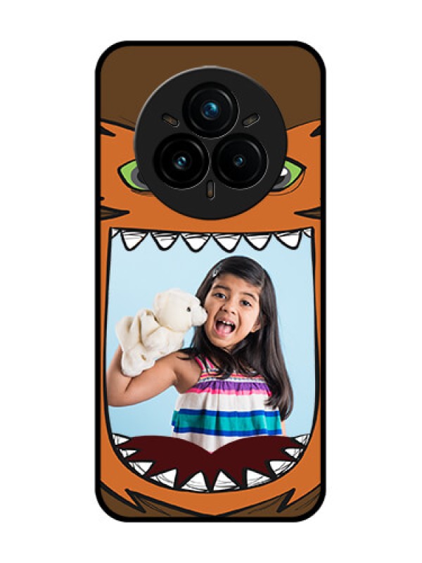 Custom Realme 14 Pro Plus 5G Custom Glass Phone CaseOwl Monster Back Case Design
