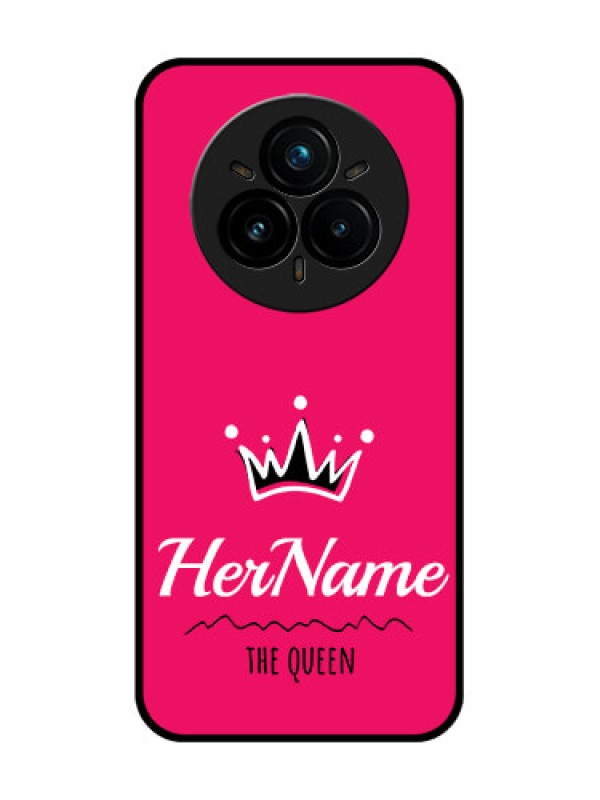 Custom Realme 14 Pro Plus 5G Custom Glass Phone CaseQueen With Name Design
