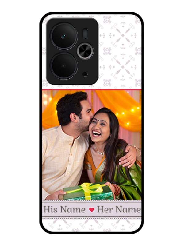 Custom Realme 14T 5G Custom Glass Phone Case - With Photo And Ethnic Design