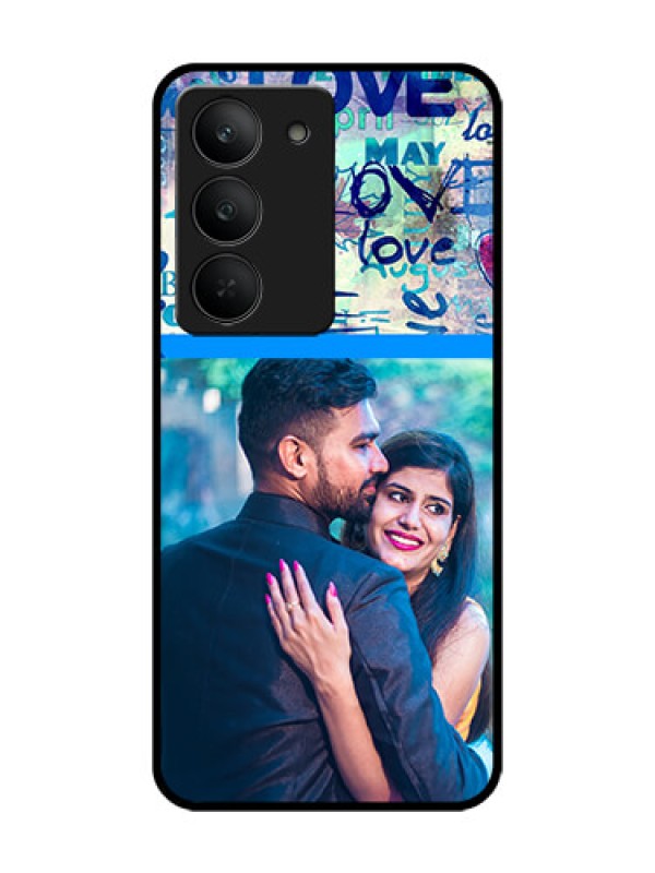 Custom Realme 14x 5G Custom Glass Phone CaseColorful Love Design