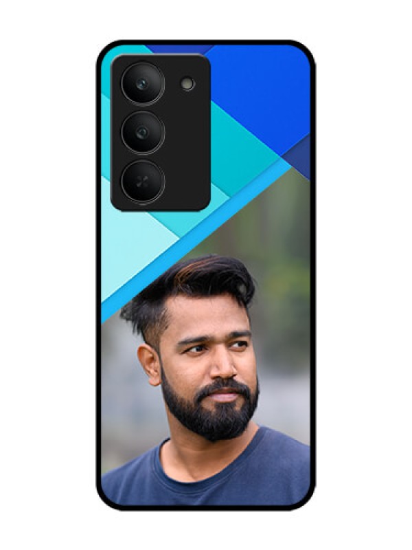 Custom Realme 14x 5G Custom Glass Phone CaseBlue Pattern Design