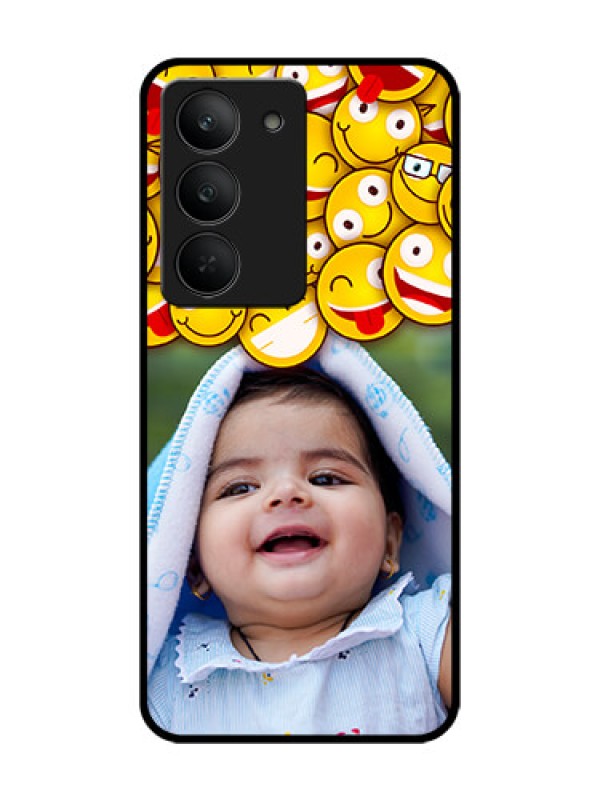 Custom Realme 14x 5G Custom Glass Phone CaseWith Smiley Emoji Design
