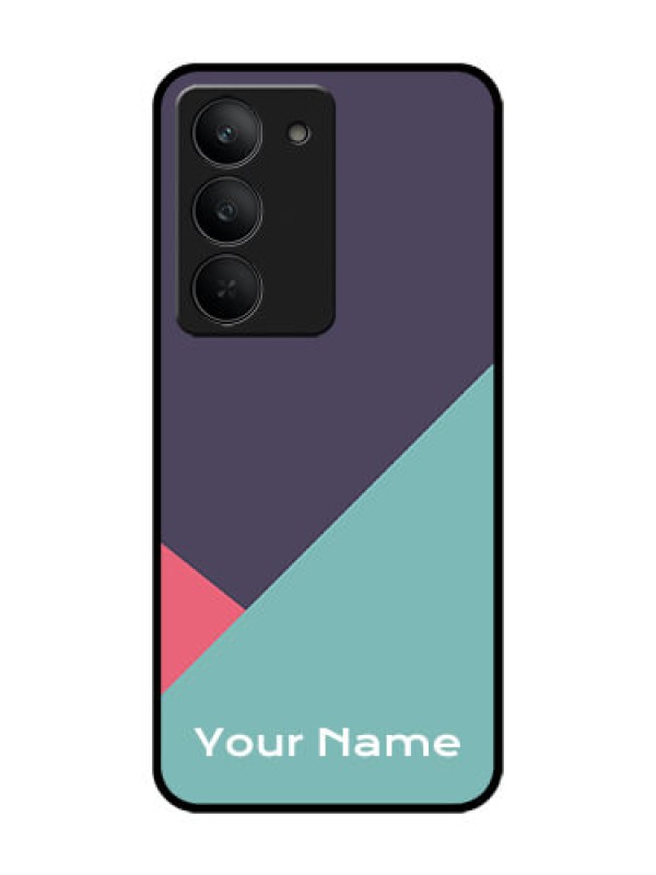 Custom Realme 14x 5G Custom Glass Phone CaseTri Color Abstract Design