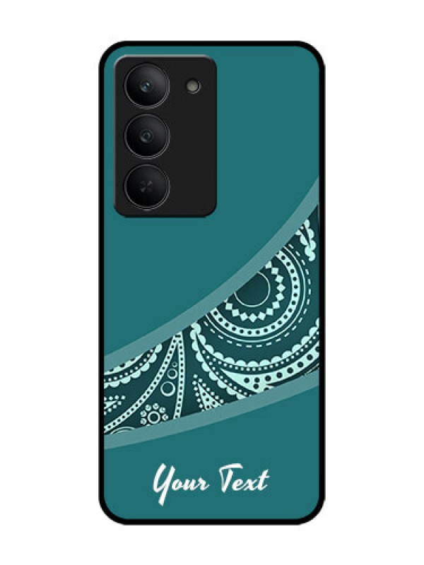 Custom Realme 14x 5G Custom Glass Phone CaseSemi Visible Floral Design