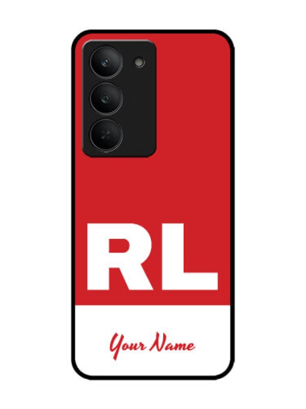 Custom Realme 14x 5G Custom Glass Phone CaseDual Tone Custom Text Design