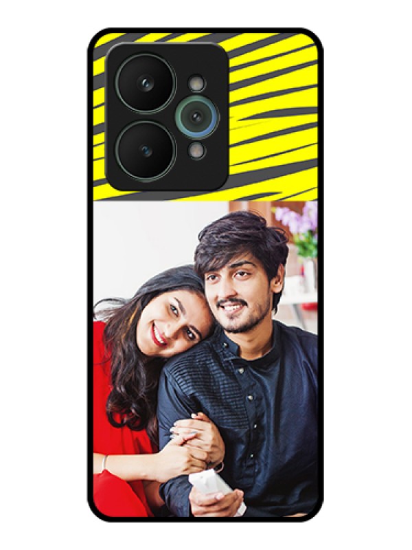 Custom Realme 15 5G Custom Glass Phone Case - Yellow Abstract Design
