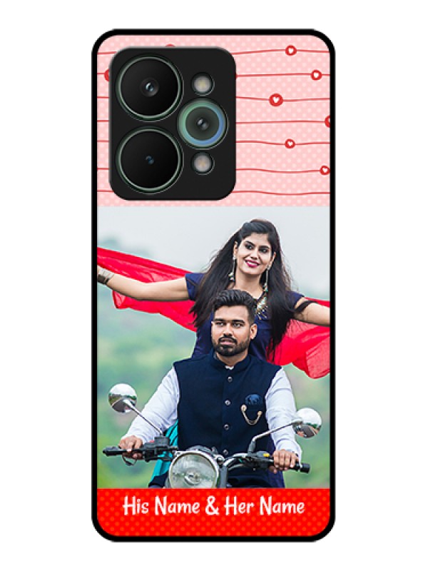 Custom Realme 15 Pro 5G Custom Glass Phone Case - Red Pattern Case Design