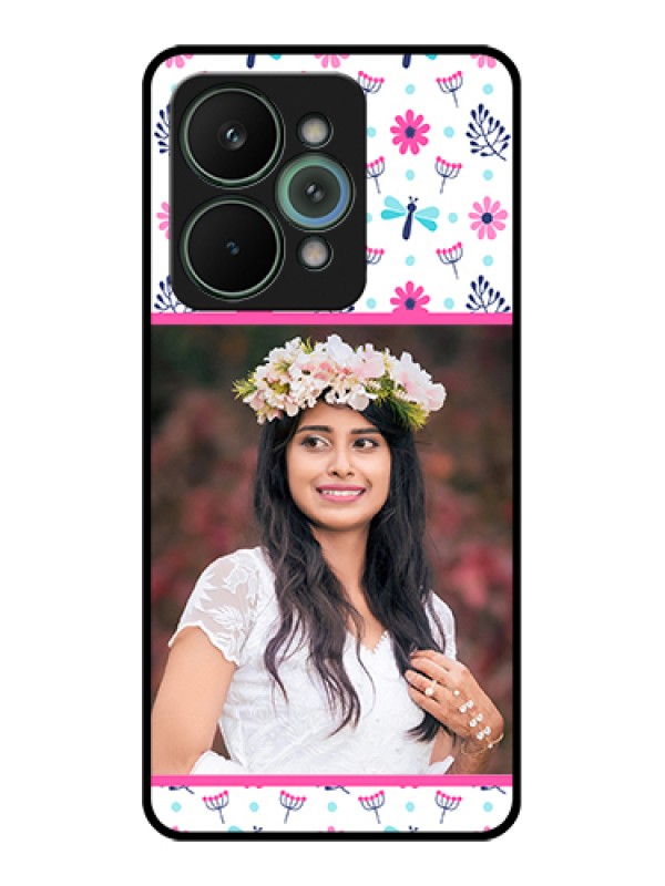 Custom Realme 15 Pro 5G Custom Glass Phone Case - Colorful Flower Design