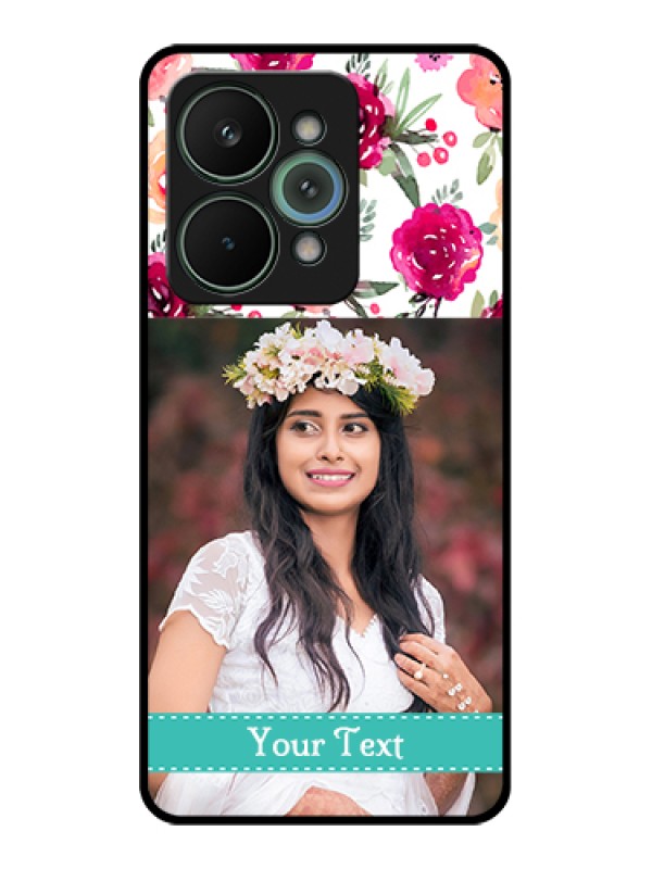 Custom Realme 15 Pro 5G Custom Glass Phone Case - Water Colors Floral Design