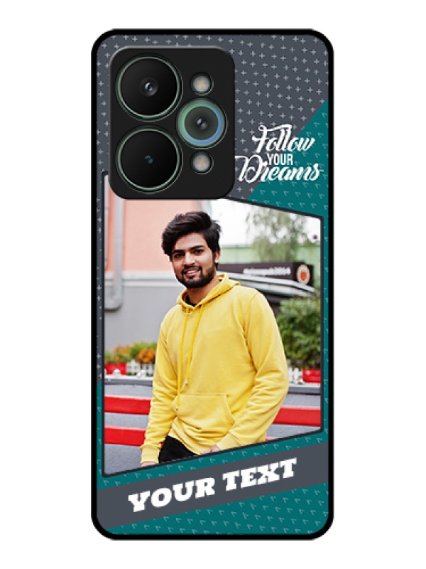 Custom Realme 15 Pro 5G Custom Glass Phone Case - Background Pattern Design With Quote