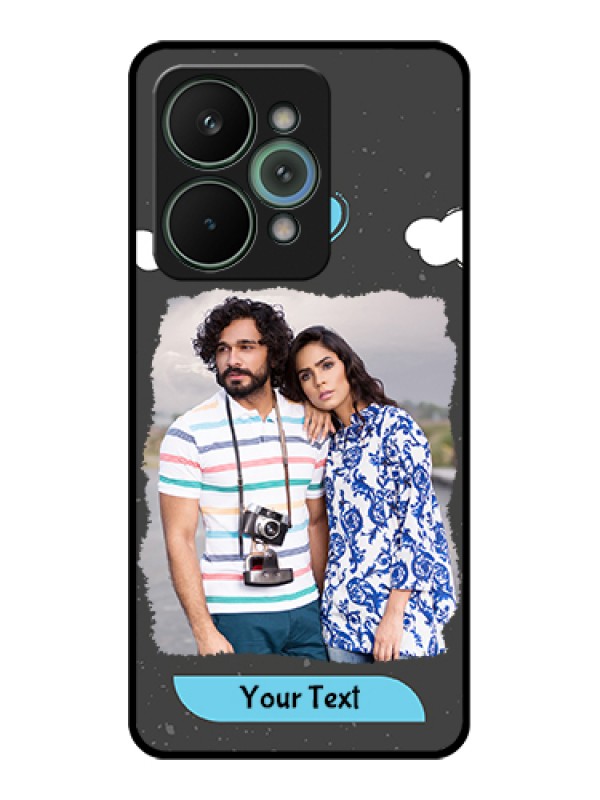 Custom Realme 15 Pro 5G Custom Glass Phone Case - Splashes With Love Doodles Design