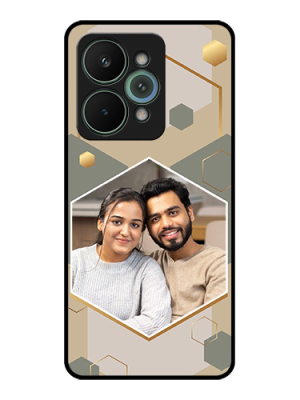 Custom Realme 15 Pro 5G Custom Glass Phone Case - Stylish Hexagon Pattern Design