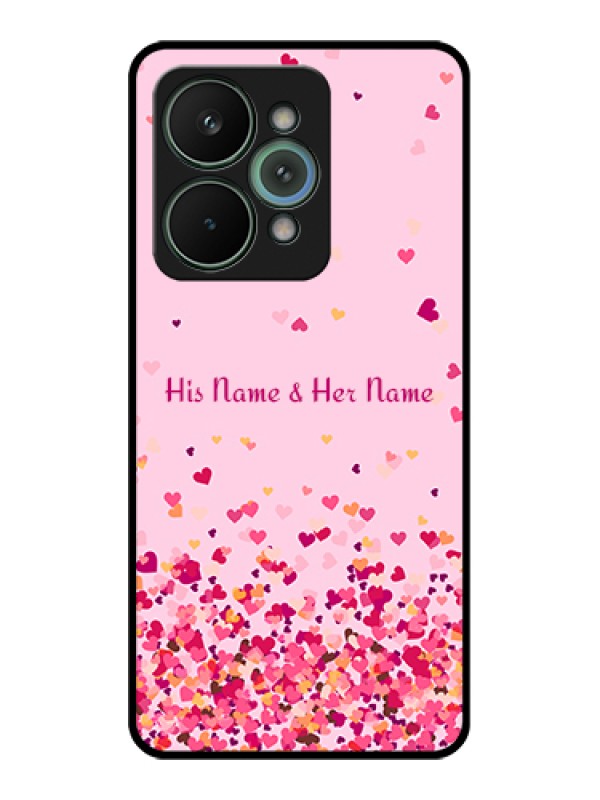 Custom Realme 15 Pro 5G Custom Glass Phone Case - Floating Hearts Design