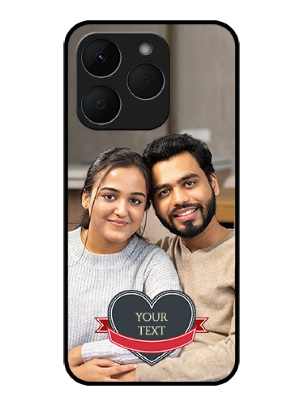 Custom Realme 15T 5G Custom Glass Phone Case - Just Married Couple Design