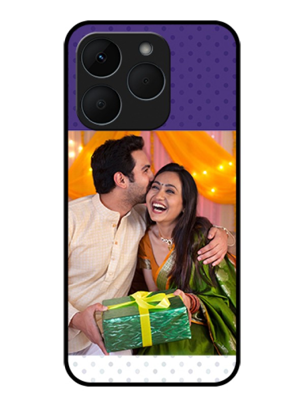 Custom Realme 15T 5G Custom Glass Phone Case - Violet Colored Pattern Design