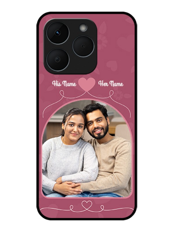 Custom Realme 15T 5G Custom Glass Phone Case - Love Floral Design
