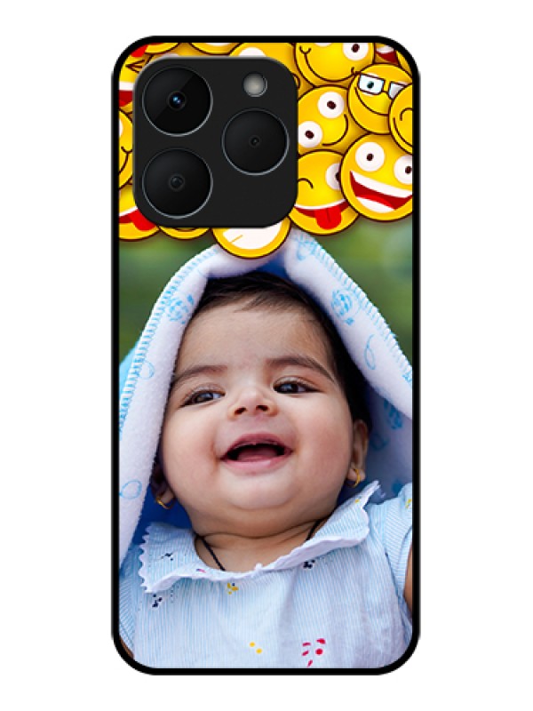 Custom Realme 15T 5G Custom Glass Phone Case - With Smiley Emoji Design