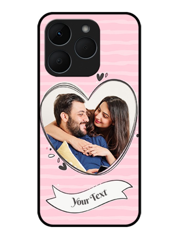 Custom Realme 15T 5G Custom Glass Phone Case - Vintage Heart Design