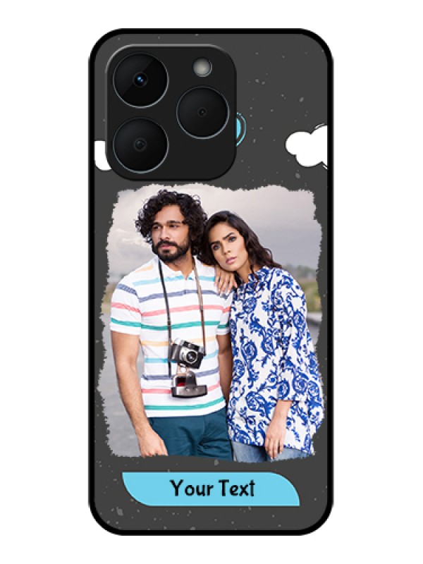 Custom Realme 15T 5G Custom Glass Phone Case - Splashes With Love Doodles Design
