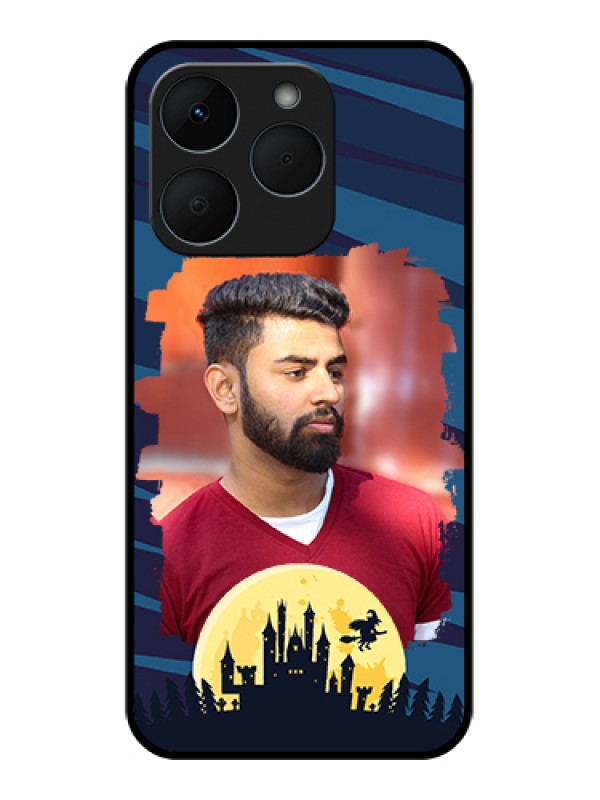 Custom Realme 15T 5G Custom Glass Phone Case - Halloween Witch Design
