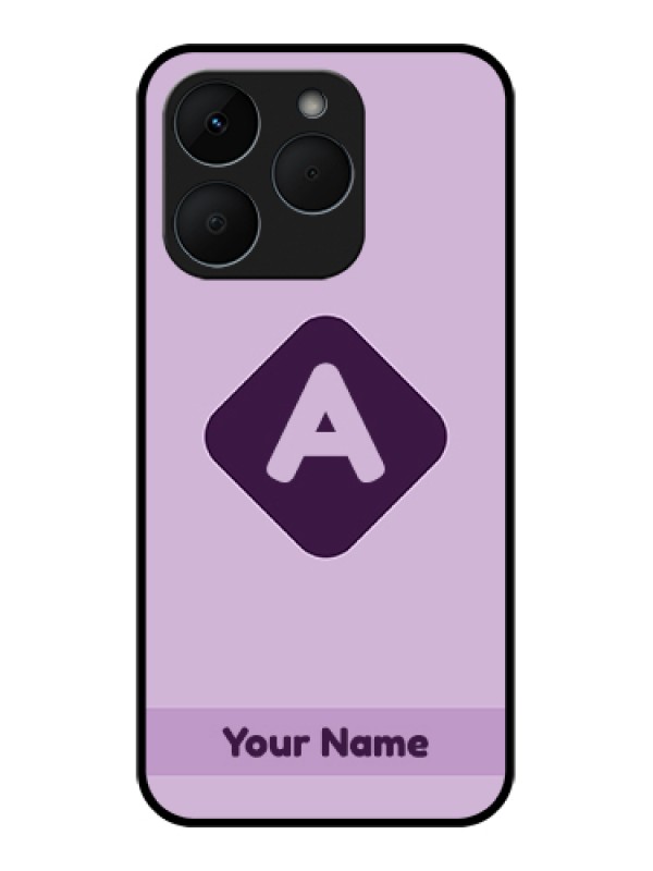 Custom Realme 15T 5G Custom Glass Phone Case - Custom Letter In Curved Badge Design