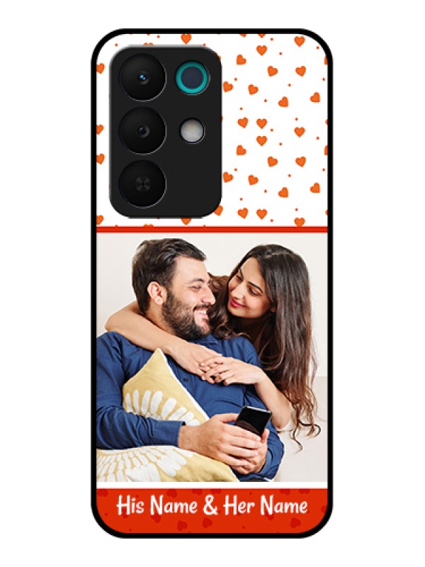 Custom Realme 15X 5G Custom Glass Phone Case - Orange Love Symbol Design