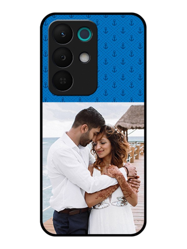 Custom Realme 15X 5G Custom Glass Phone Case - Blue Anchors Design
