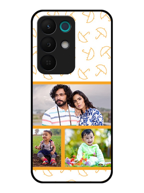 Custom Realme 15X 5G Custom Glass Phone Case - Yellow Pattern Design