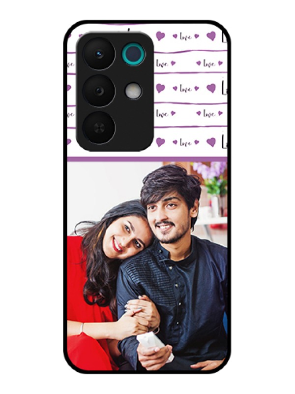 Custom Realme 15X 5G Custom Glass Phone Case - Couples Heart Design