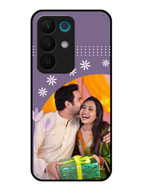 Custom Realme 15X 5G Custom Glass Phone Case - Lavender Flowers Design