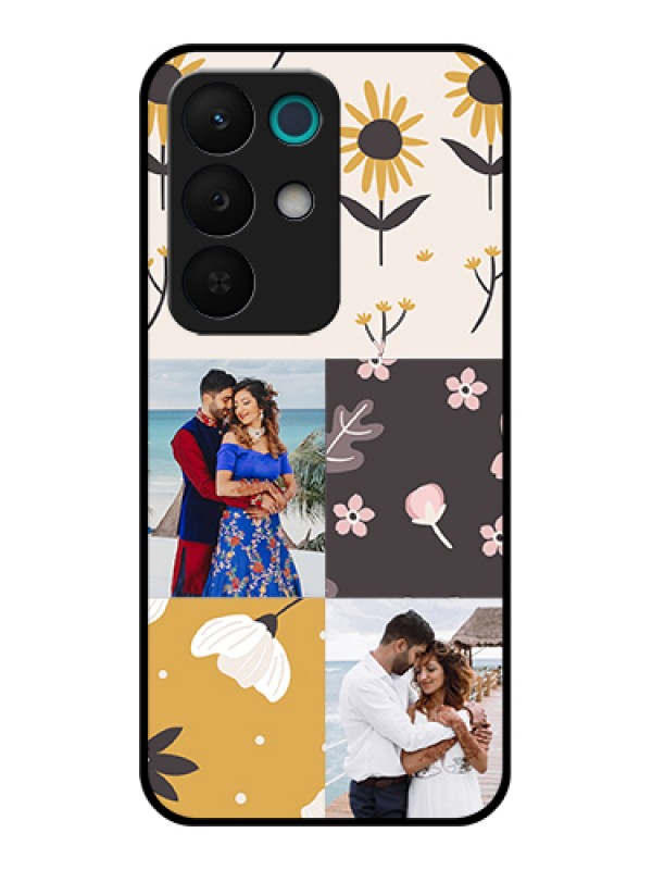 Custom Realme 15X 5G Custom Glass Phone Case - 3 Images With Floral Design