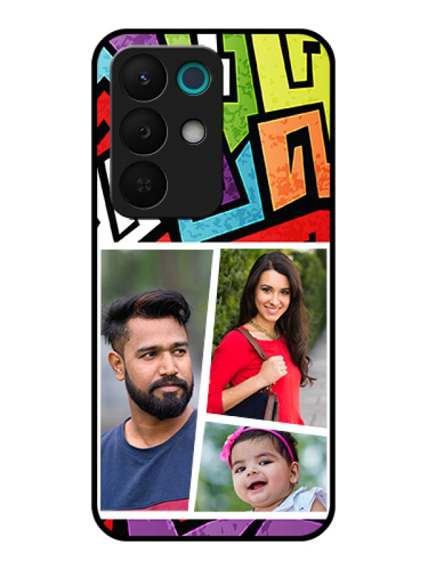 Custom Realme 15X 5G Custom Glass Phone Case - Graffiti Pattern Design