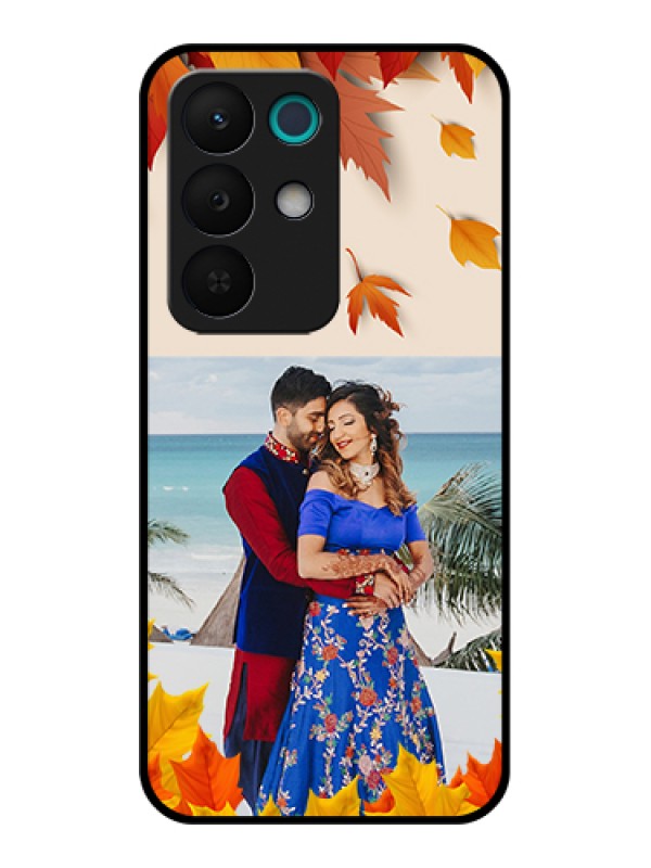 Custom Realme 15X 5G Custom Glass Phone Case - Autumn Maple Leaves Design
