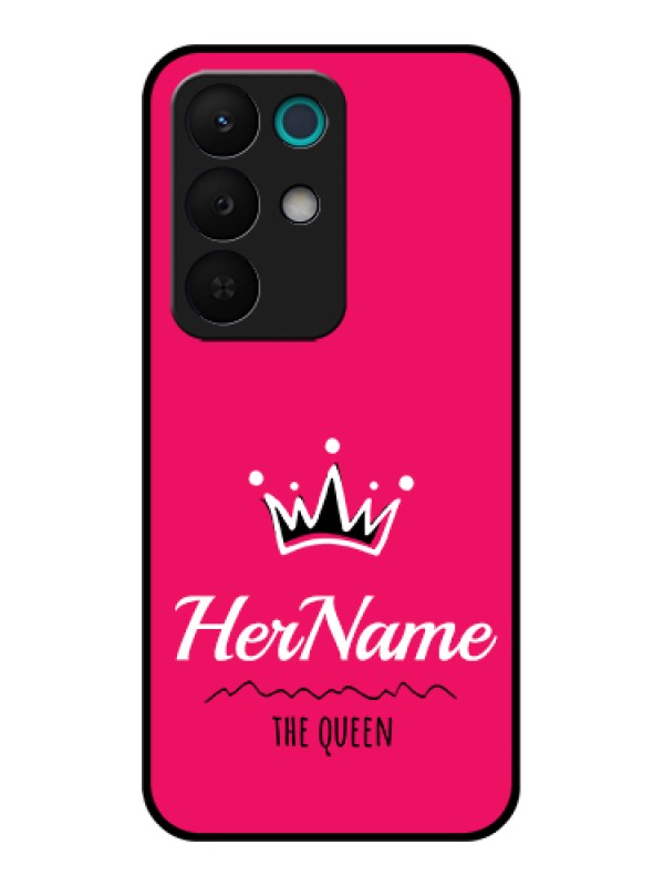 Custom Realme 15X 5G Custom Glass Phone Case - Queen With Name Design