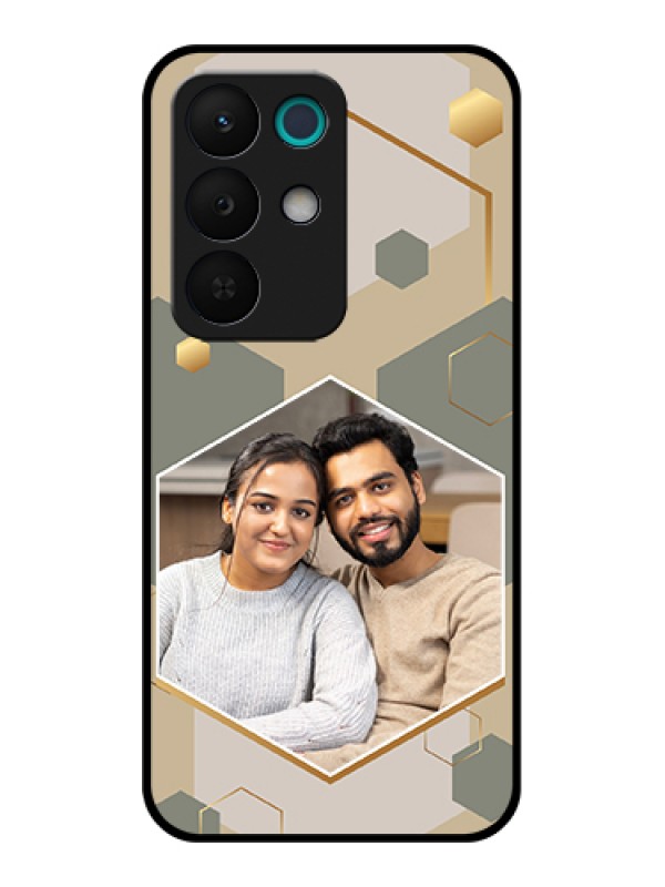 Custom Realme 15X 5G Custom Glass Phone Case - Stylish Hexagon Pattern Design
