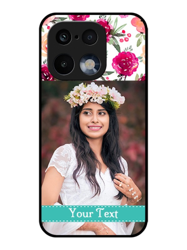 Custom Realme 16 Pro 5G Custom Glass Phone Case - Water Colors Floral Design