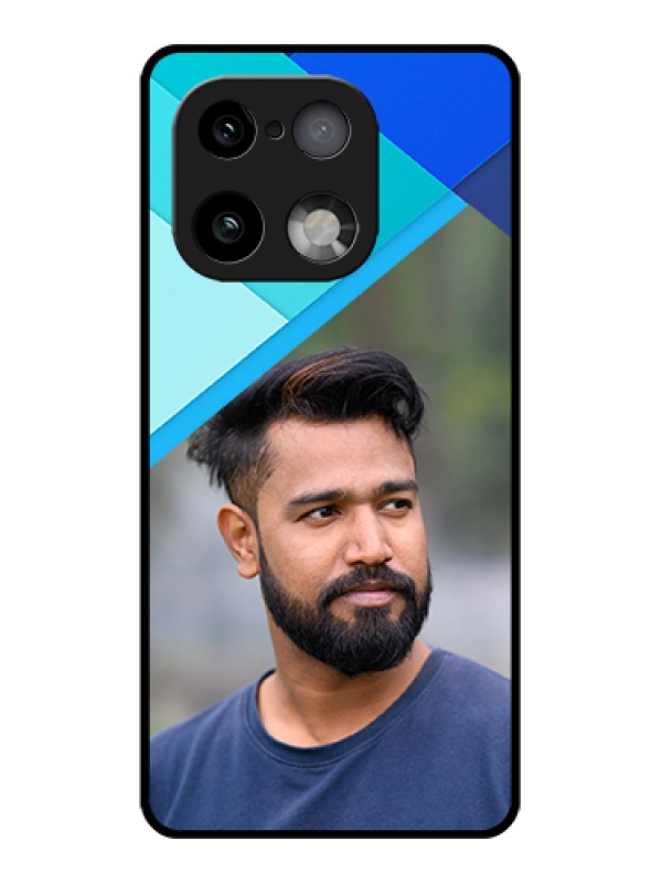 Custom Realme 16 Pro Plus 5G Custom Glass Phone Case - Blue Pattern Design
