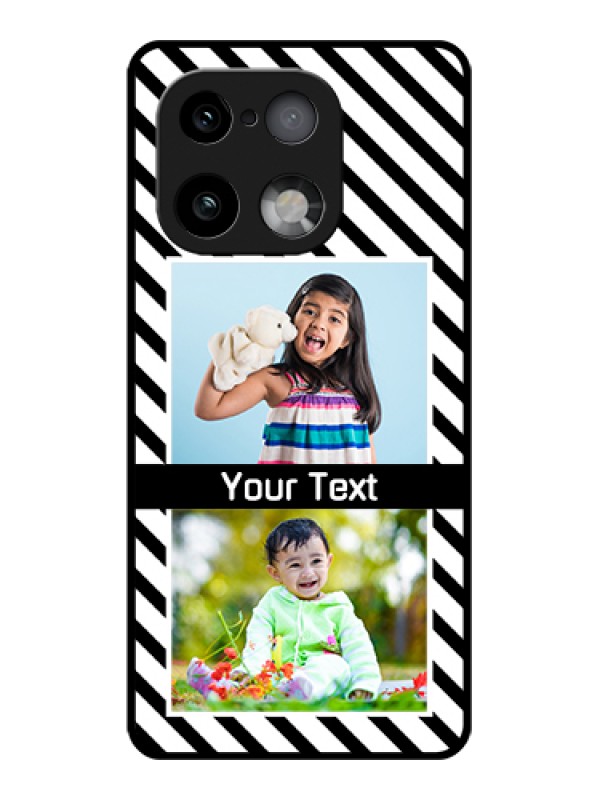 Custom Realme 16 Pro Plus 5G Custom Glass Phone Case - Black And White Stripes Design