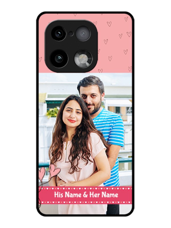 Custom Realme 16 Pro Plus 5G Custom Glass Phone Case - Love Design Peach Color