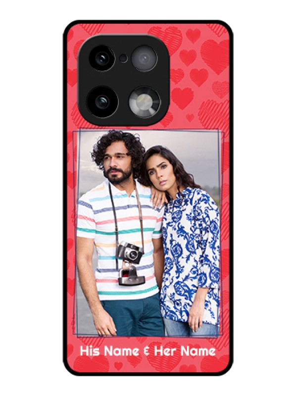 Custom Realme 16 Pro Plus 5G Custom Glass Phone Case - With Red Heart Symbols Design