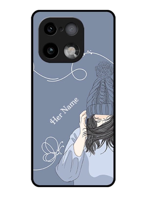 Custom Realme 16 Pro Plus 5G Custom Glass Phone Case - Girl In Winter Outfit Design